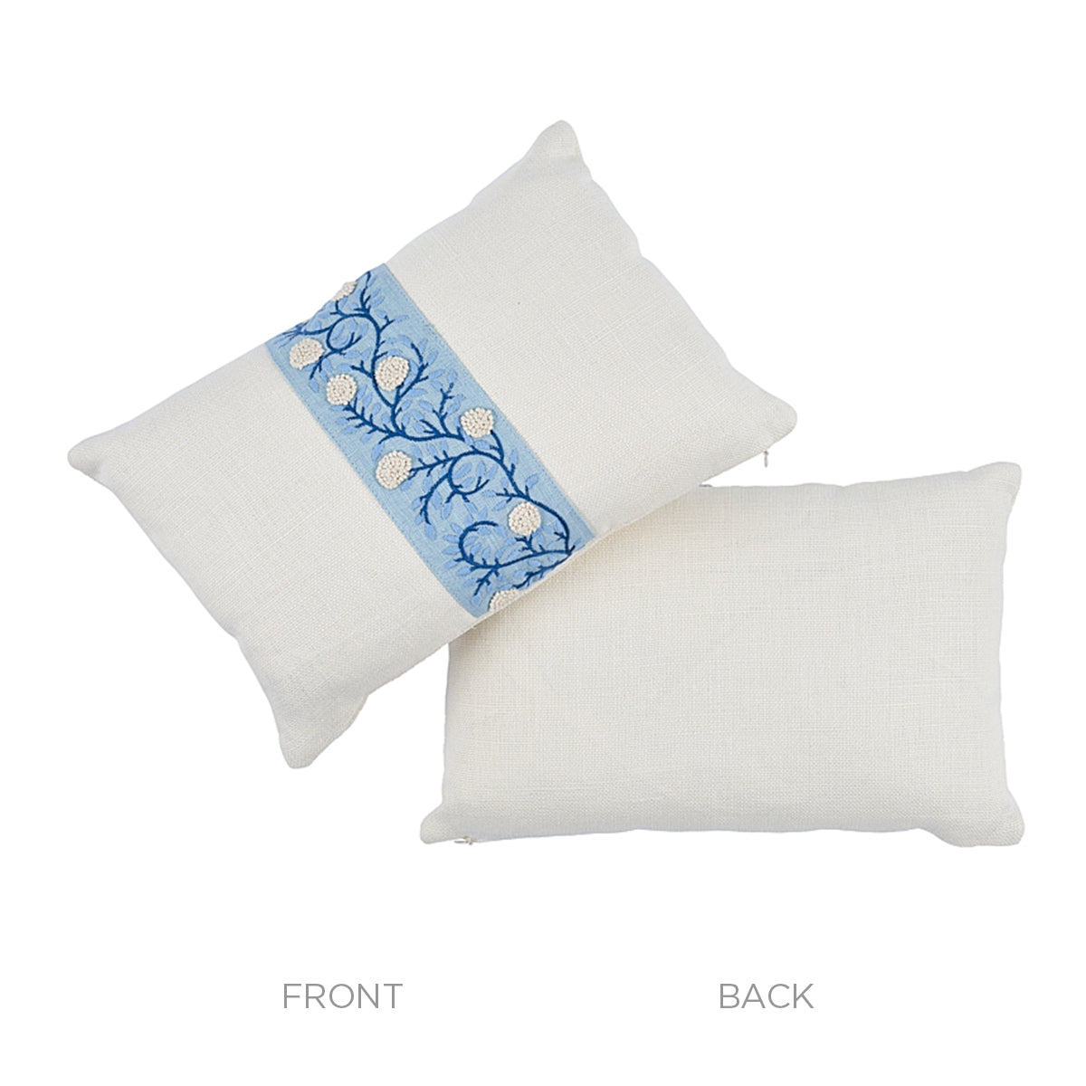 Ashoka Pillow | Ivory & Blue