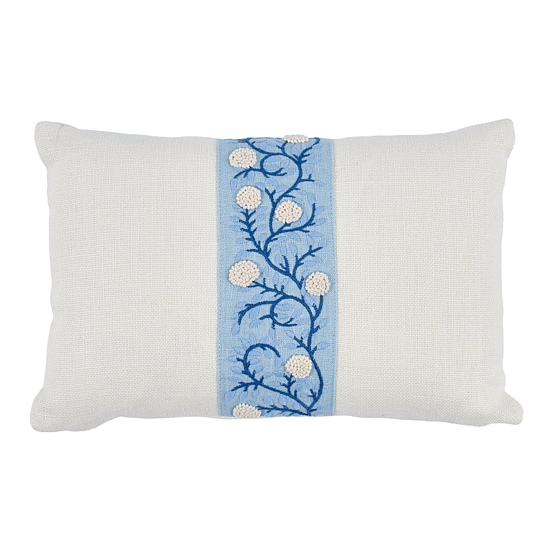 Ashoka Pillow | Ivory & Blue