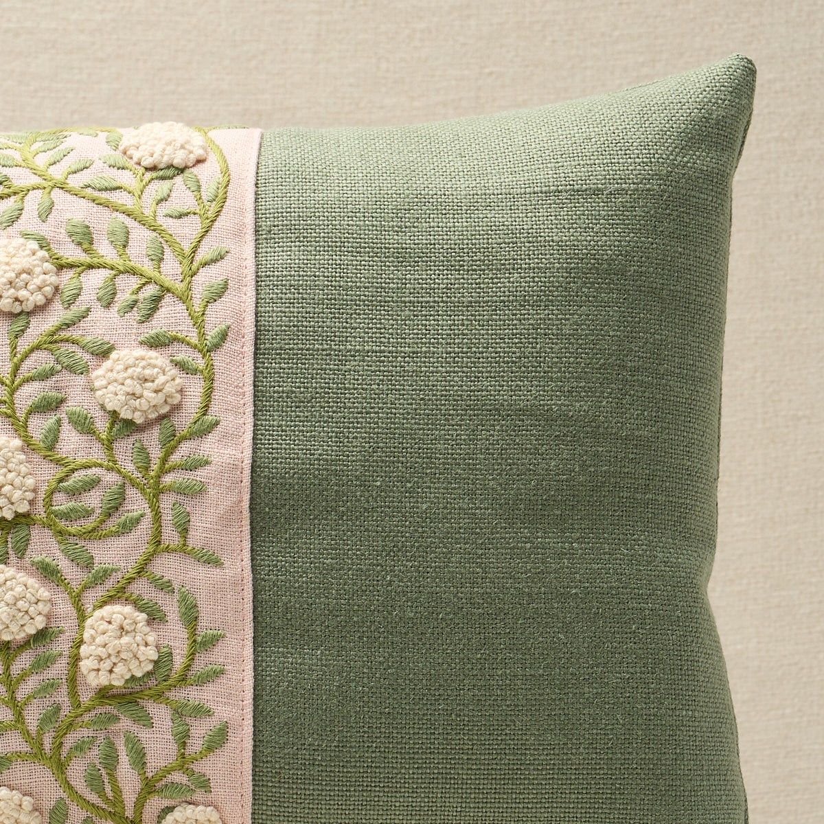 Ashoka Pillow | Leaf & Blush