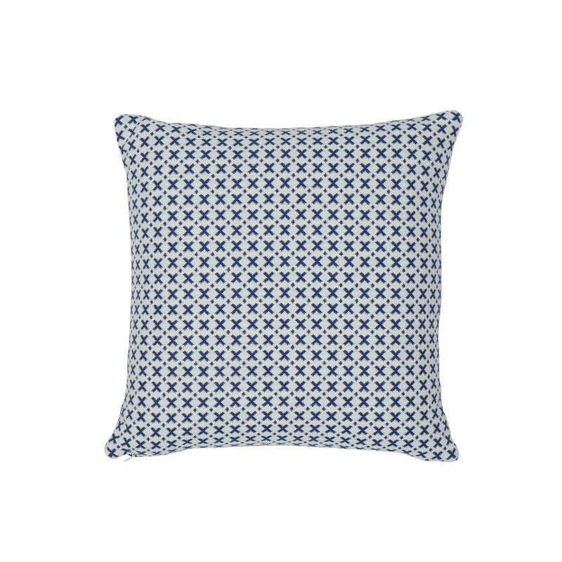 Elias Pillow | Blue & Ivory