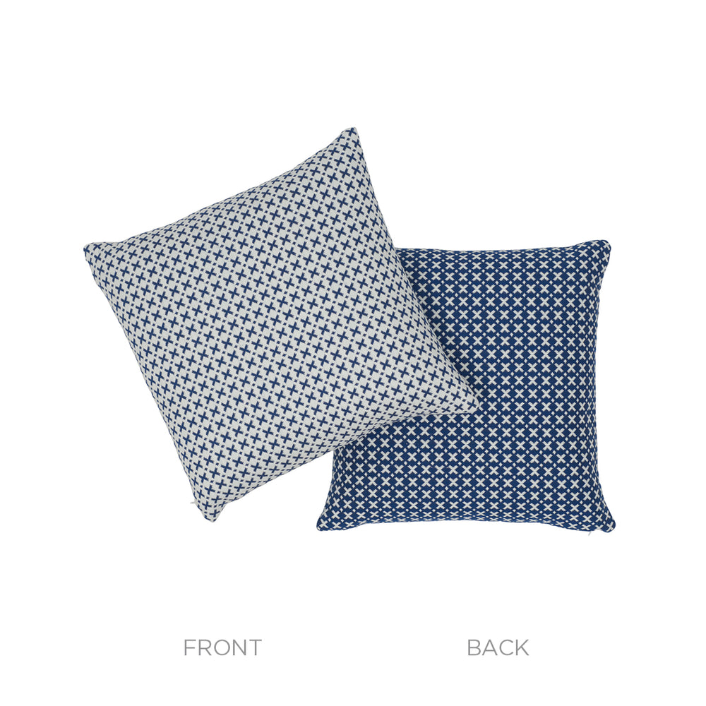 Elias Pillow | Blue & Ivory