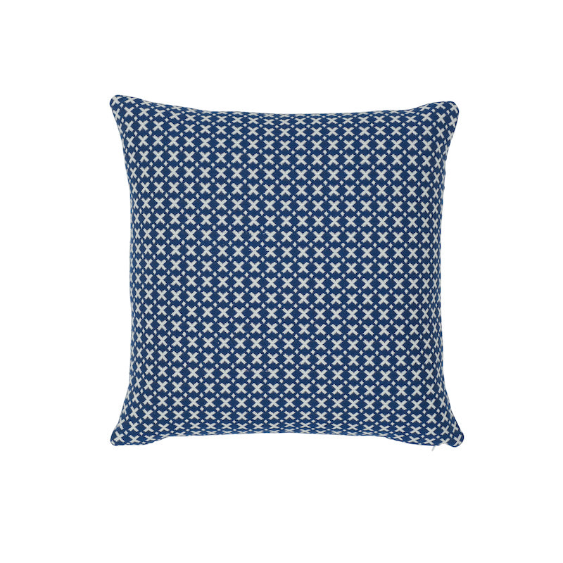 Elias Pillow | Blue & Ivory