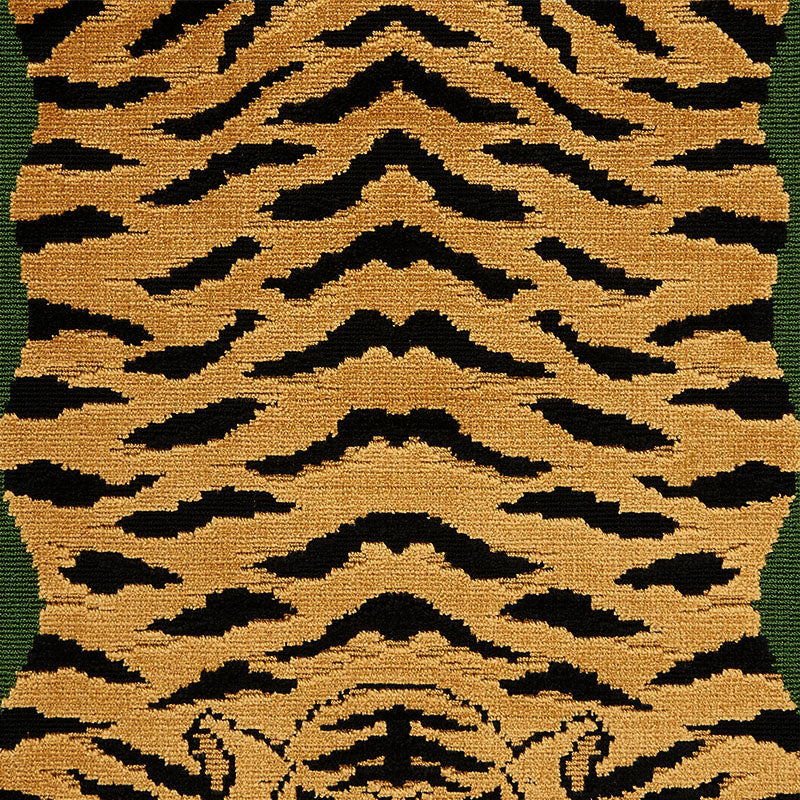 Jokhang Tiger Velvet Pillow | Peacock & Olive