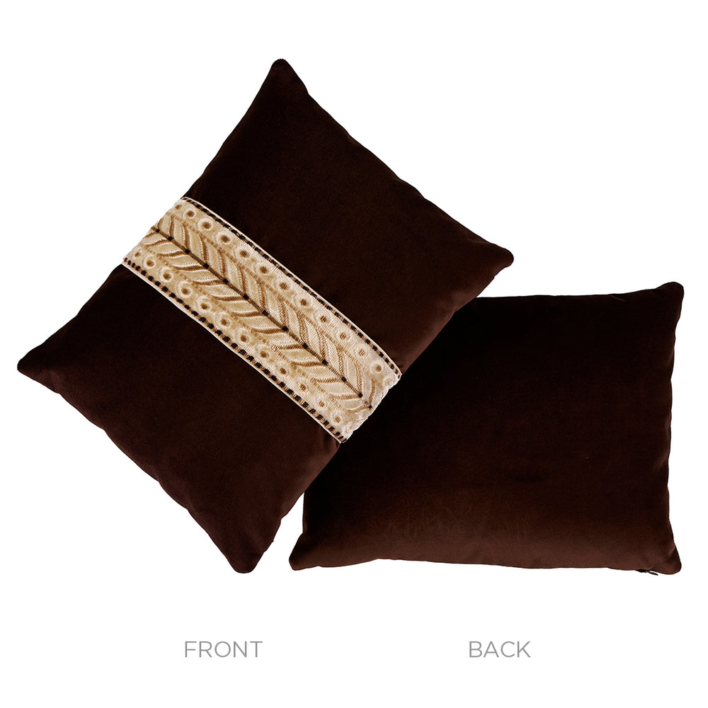 Marion Velvet Pillow | Sepia