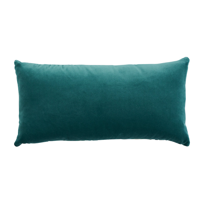 Jennie Velvet Pillow | Peacock & Celadon