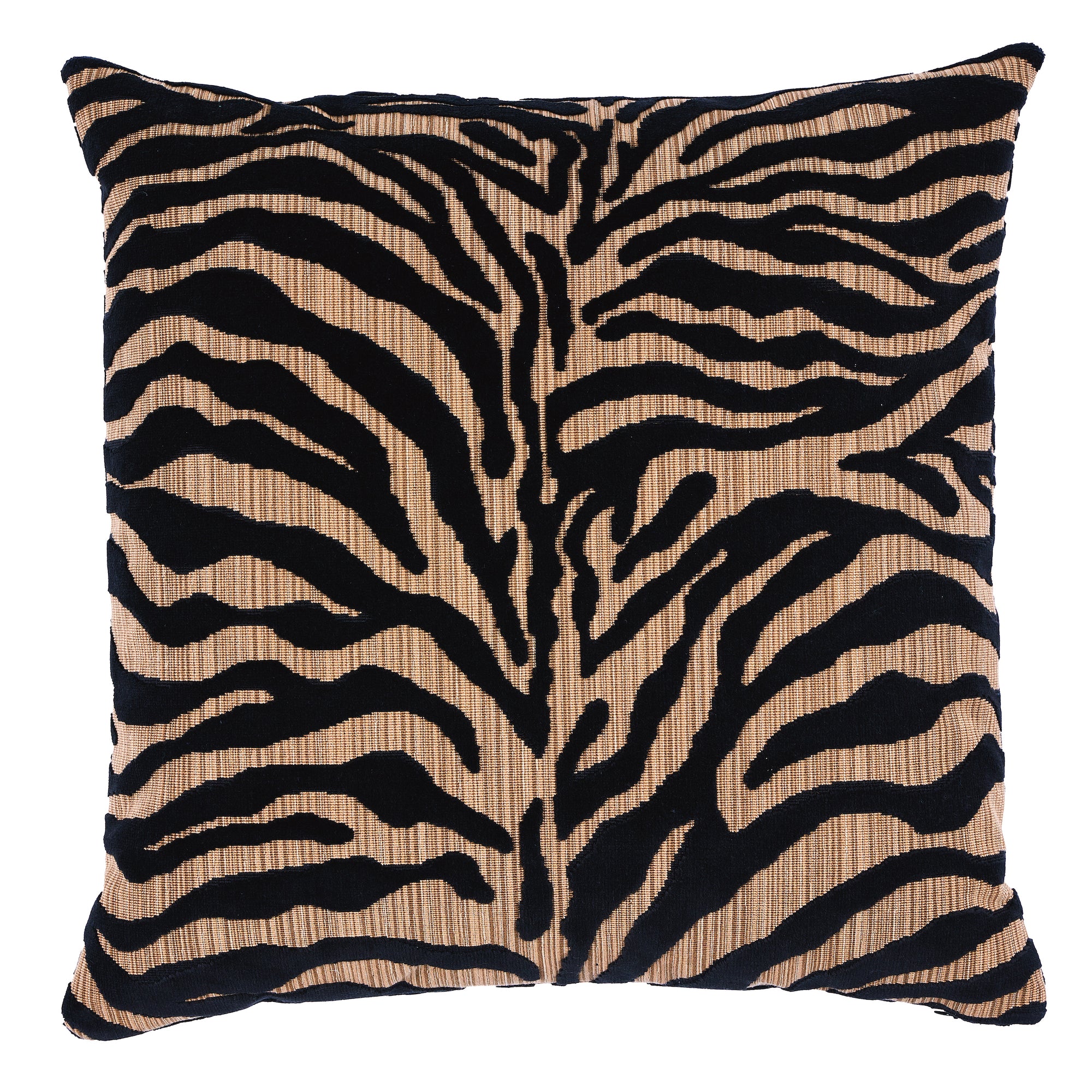 Regine Strie Velvet Pillow | Ebony