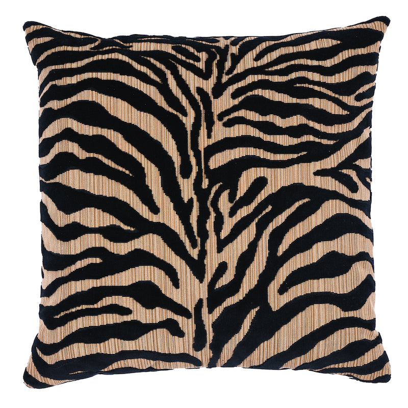 Regine Strie Velvet Pillow | Ebony