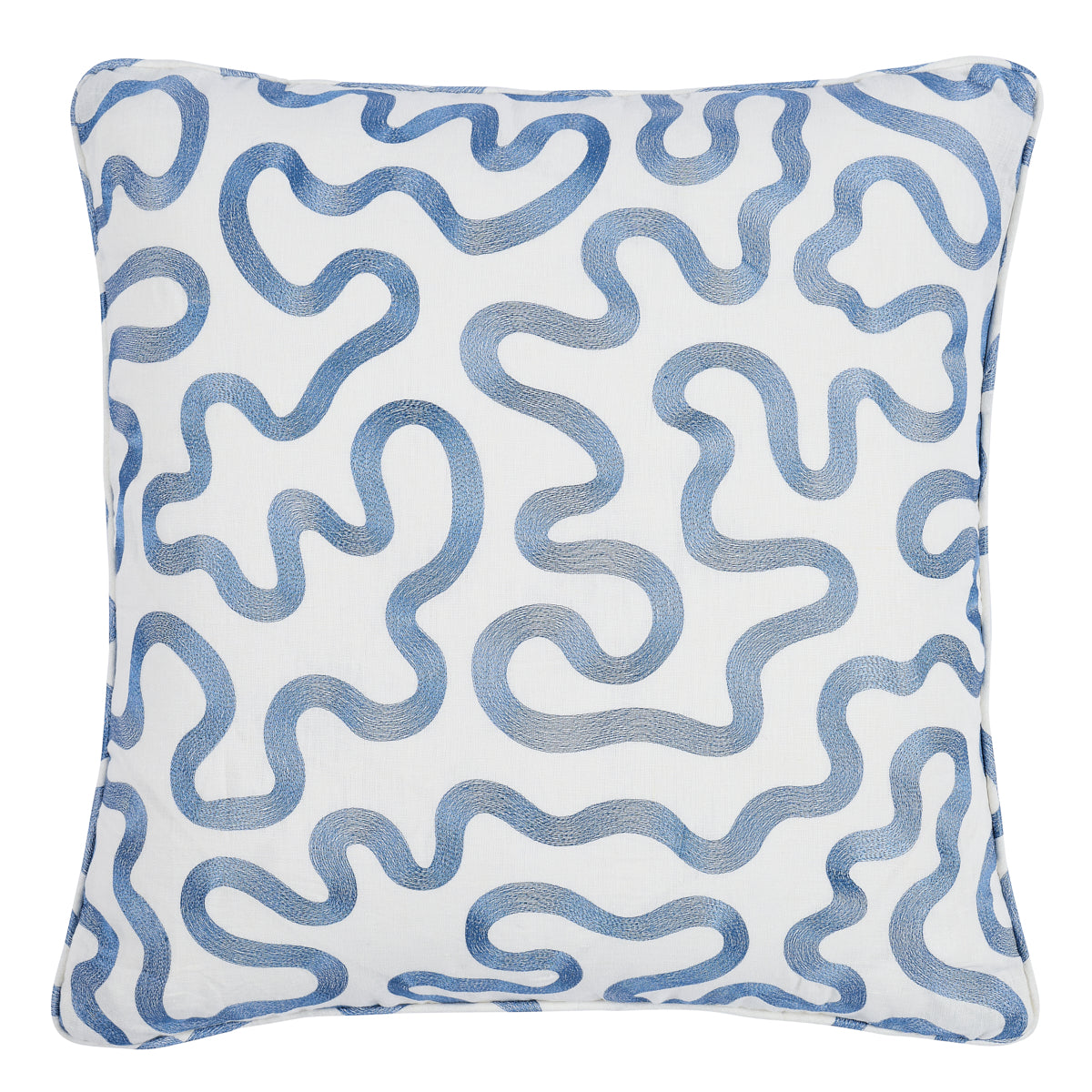 Riley Pillow | Navy on Ivory
