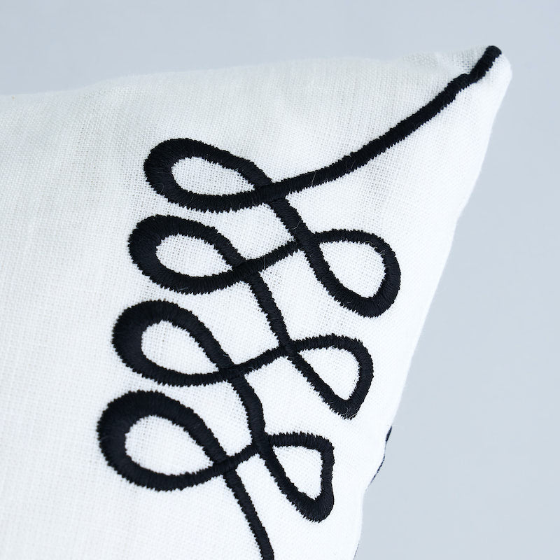 Nicolette Embroidery Pillow | Ivory