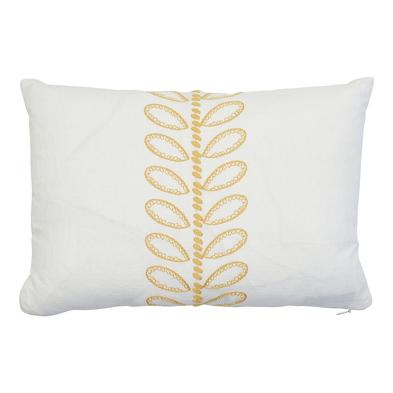 Camile Embroidery Pillow | Yellow