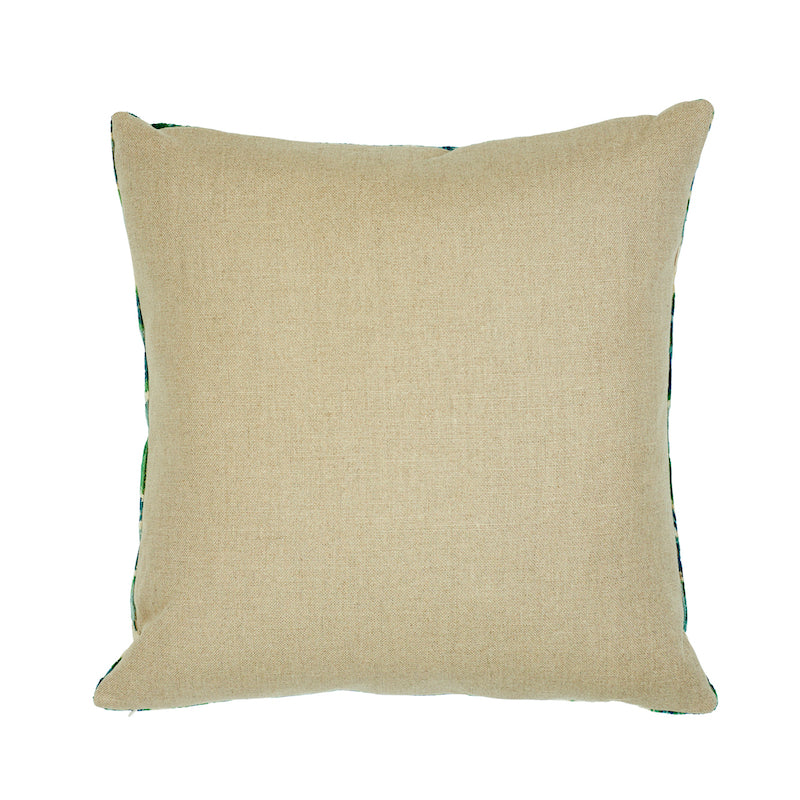 Bezique Flamestitch Pillow | Blue & Green