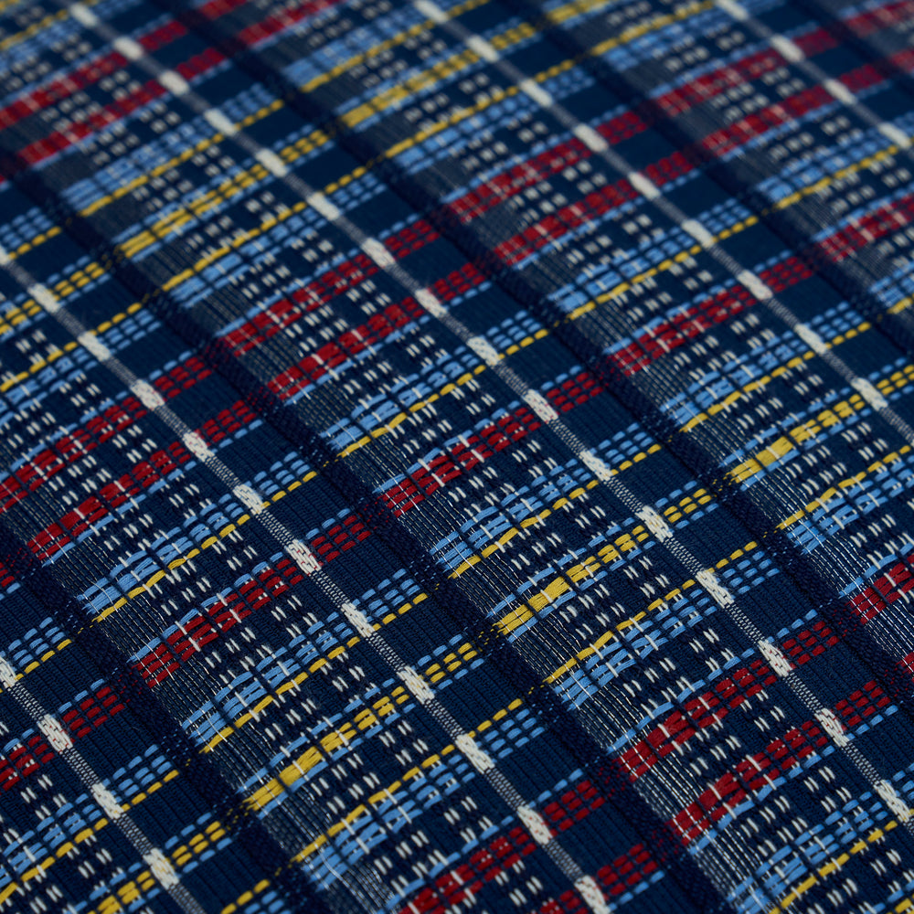 Zealand Check Pillow | Navy Multi