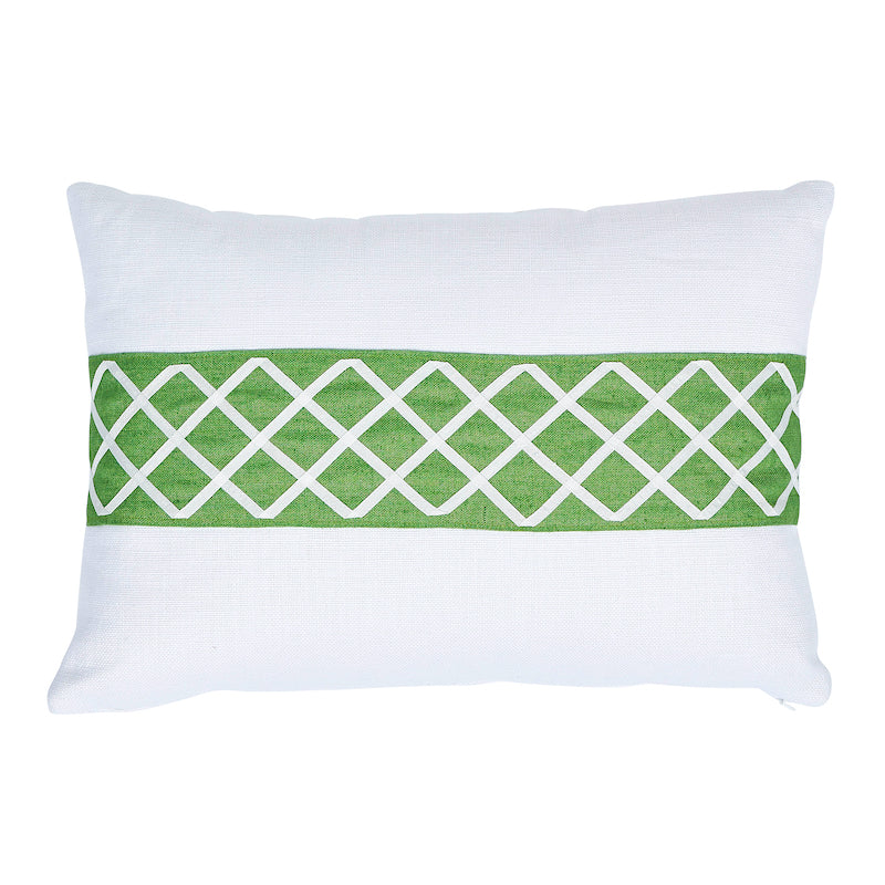 Zella Pillow | Green & White