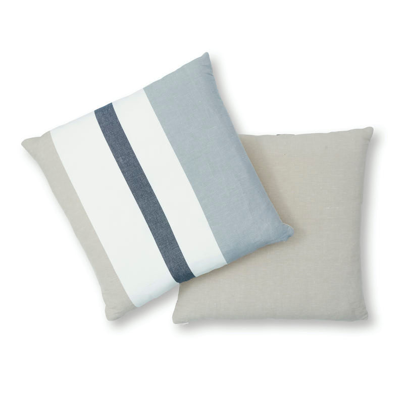 Lolland Linen Stripe Pillow | Grey Sand