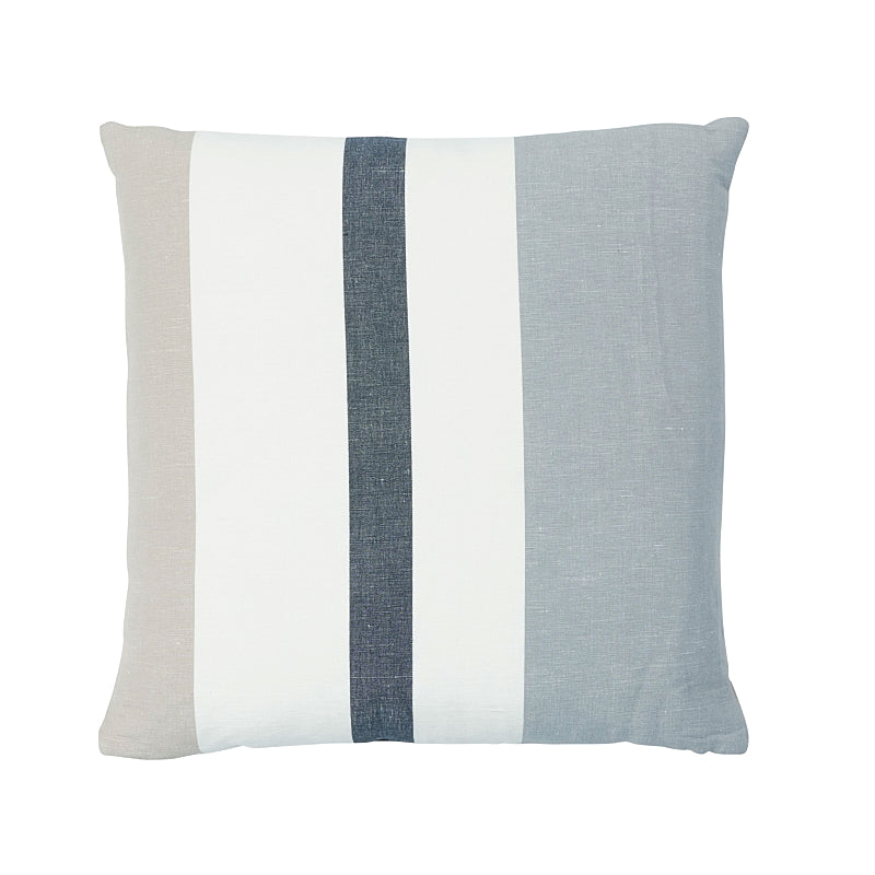 Lolland Linen Stripe Pillow | Grey Sand