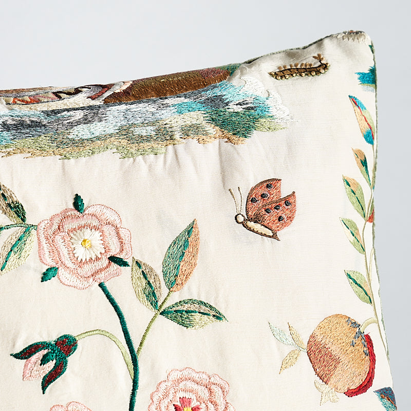 Royal Silk Embroidery Pillow B | Multi