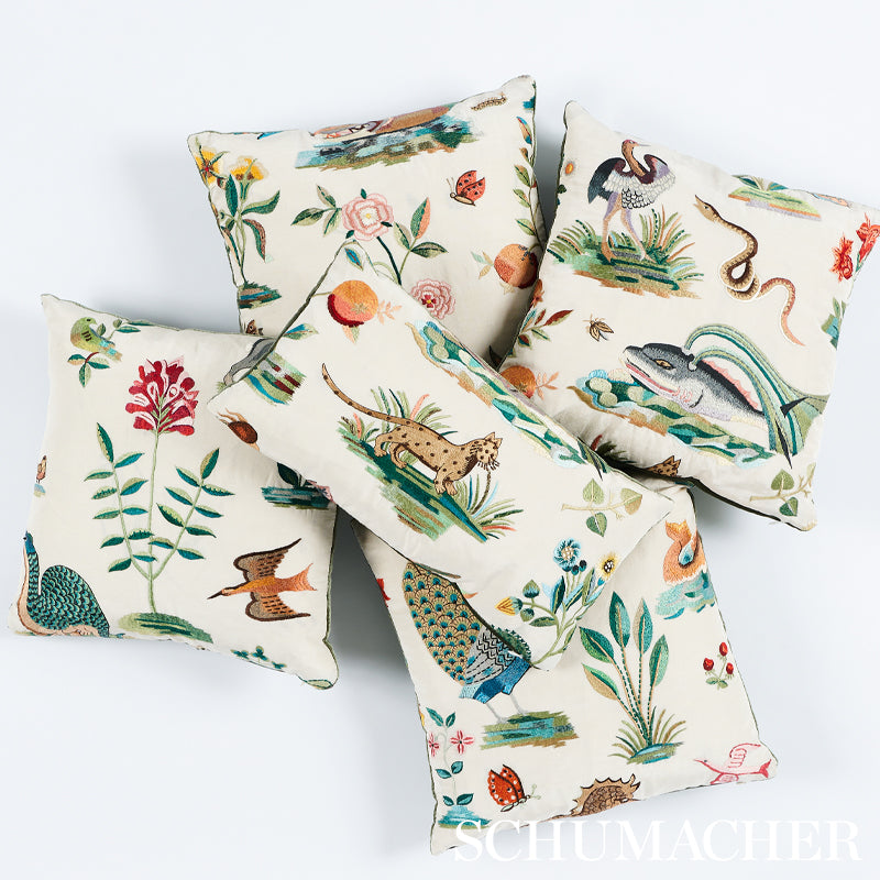 Royal Silk Embroidery Pillow D | Multi