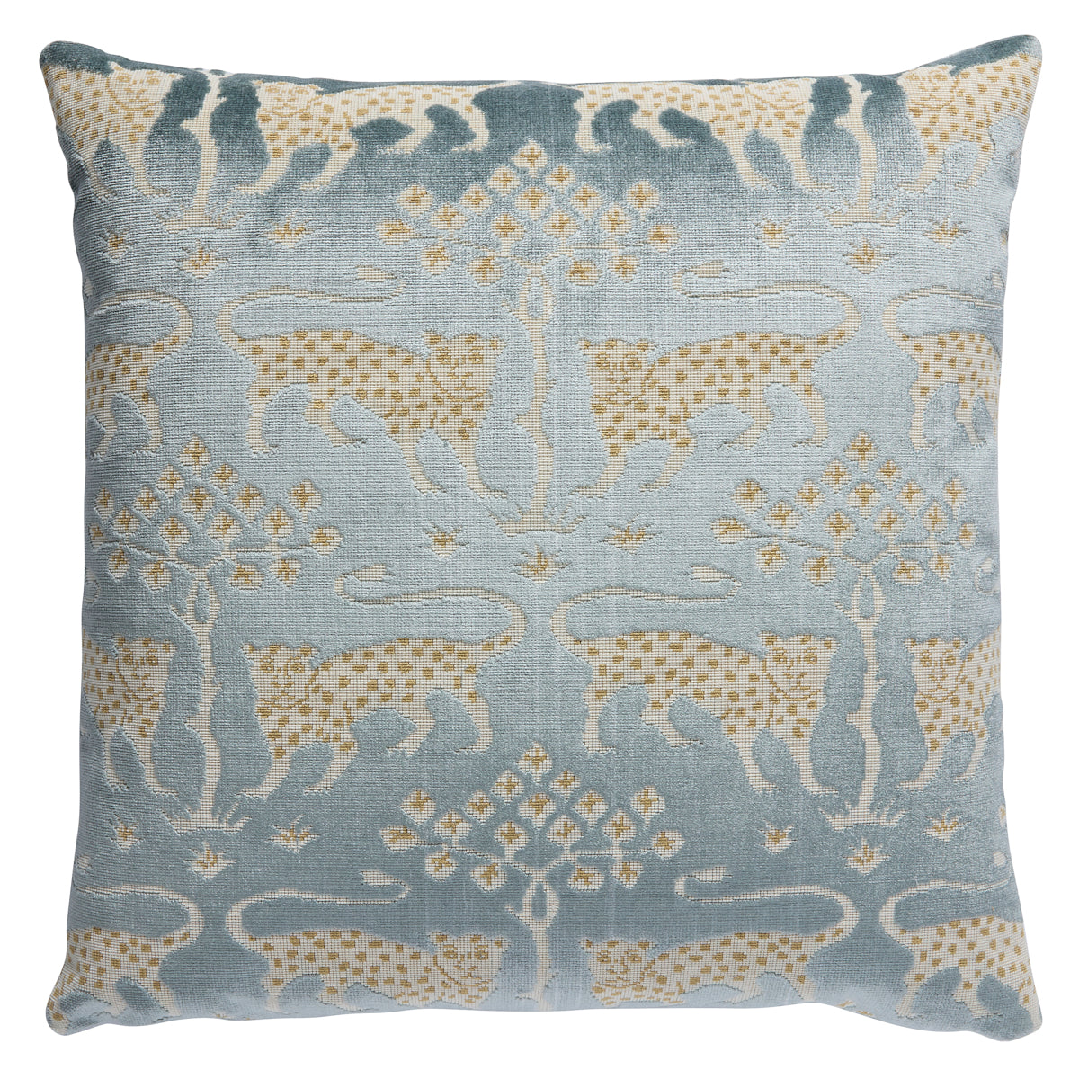 Woodland Leopard Velvet Pillow | Mineral