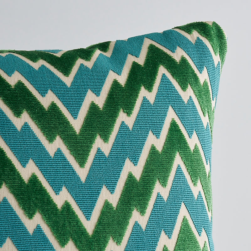 Florentine Chevron Pillow | Emerald