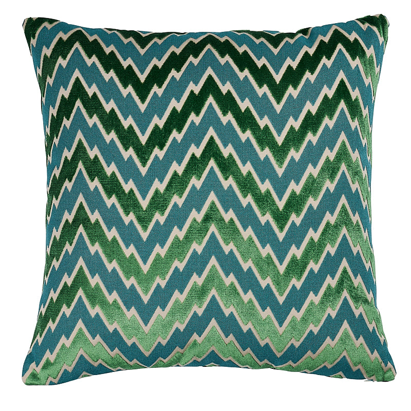 Florentine Chevron Pillow | Emerald