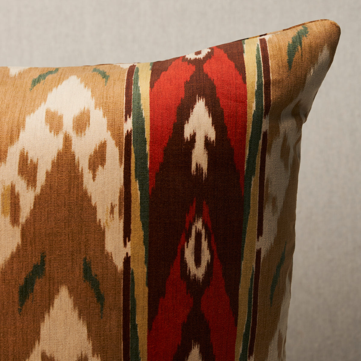 Samar Ikat Velvet Pillow | Gold