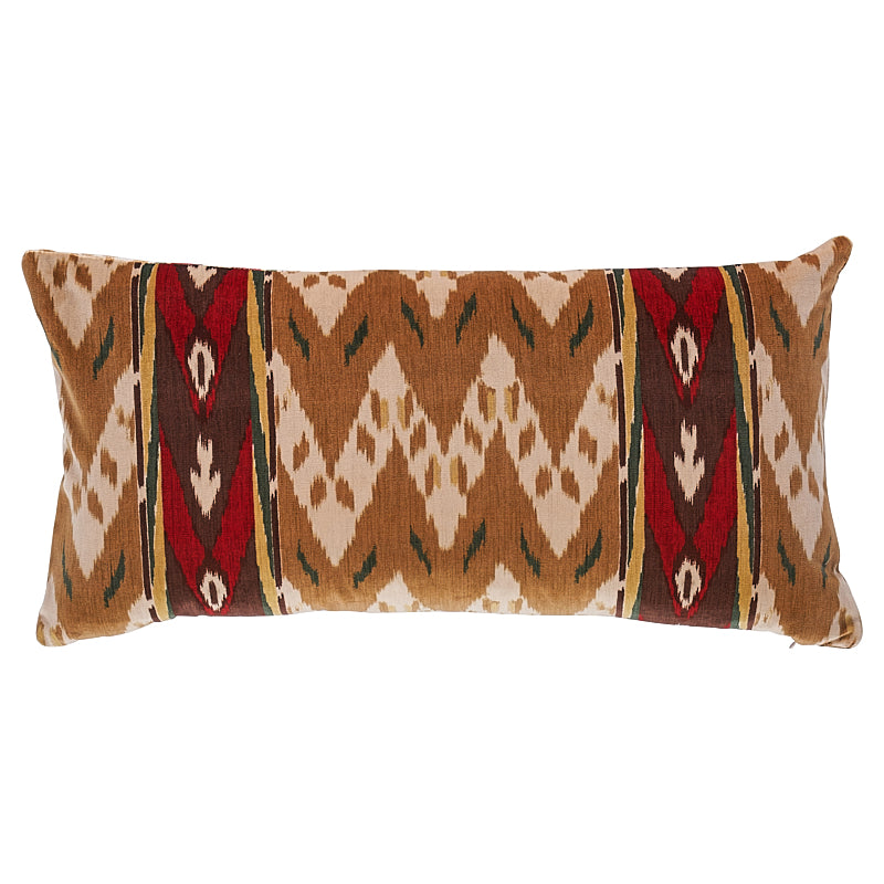 Samar Ikat Velvet Pillow | Gold