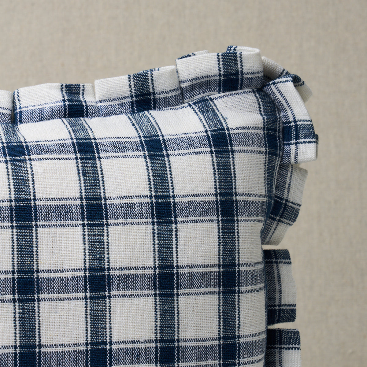 Crawford Check Pillow | Indigo