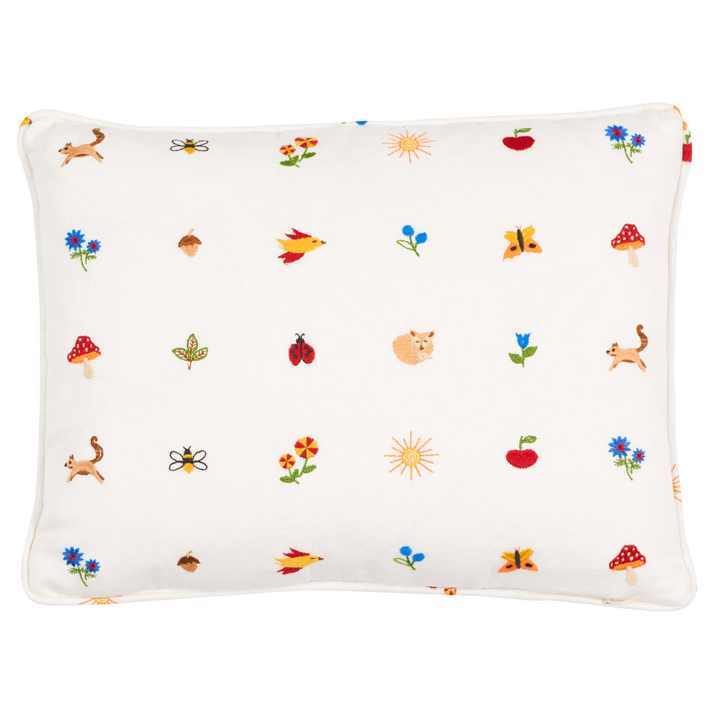 Tiny Things Embroidery Pillow | Multi