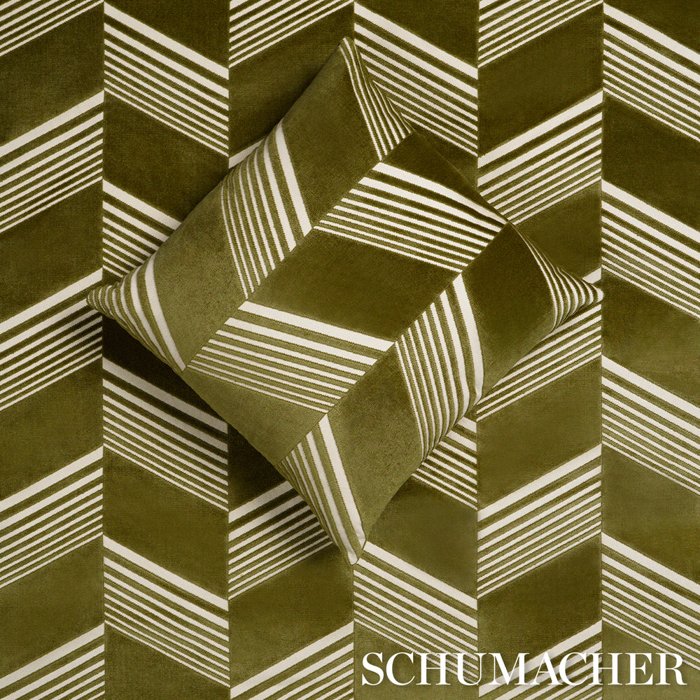 Jessie Cut Velvet Pillow | Olive