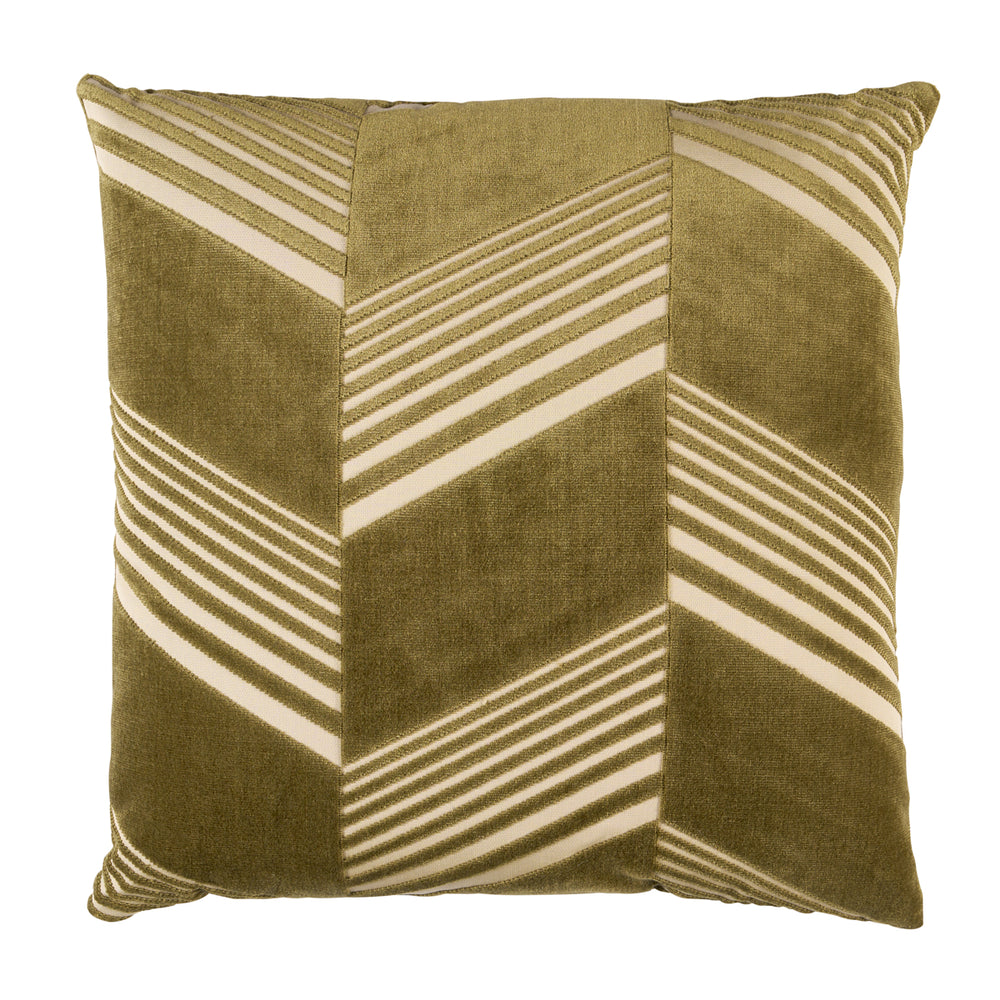 Jessie Cut Velvet Pillow | Olive