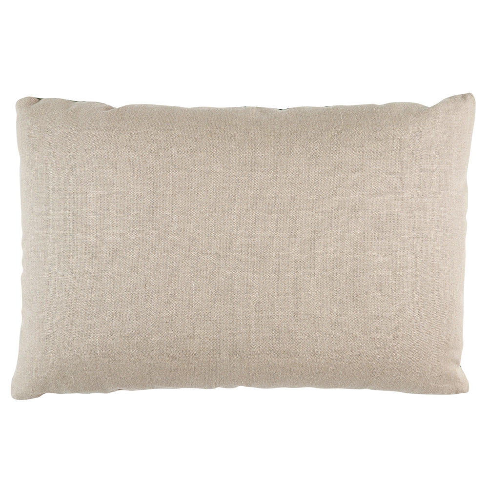 Embroidered Tile Pillow | Green