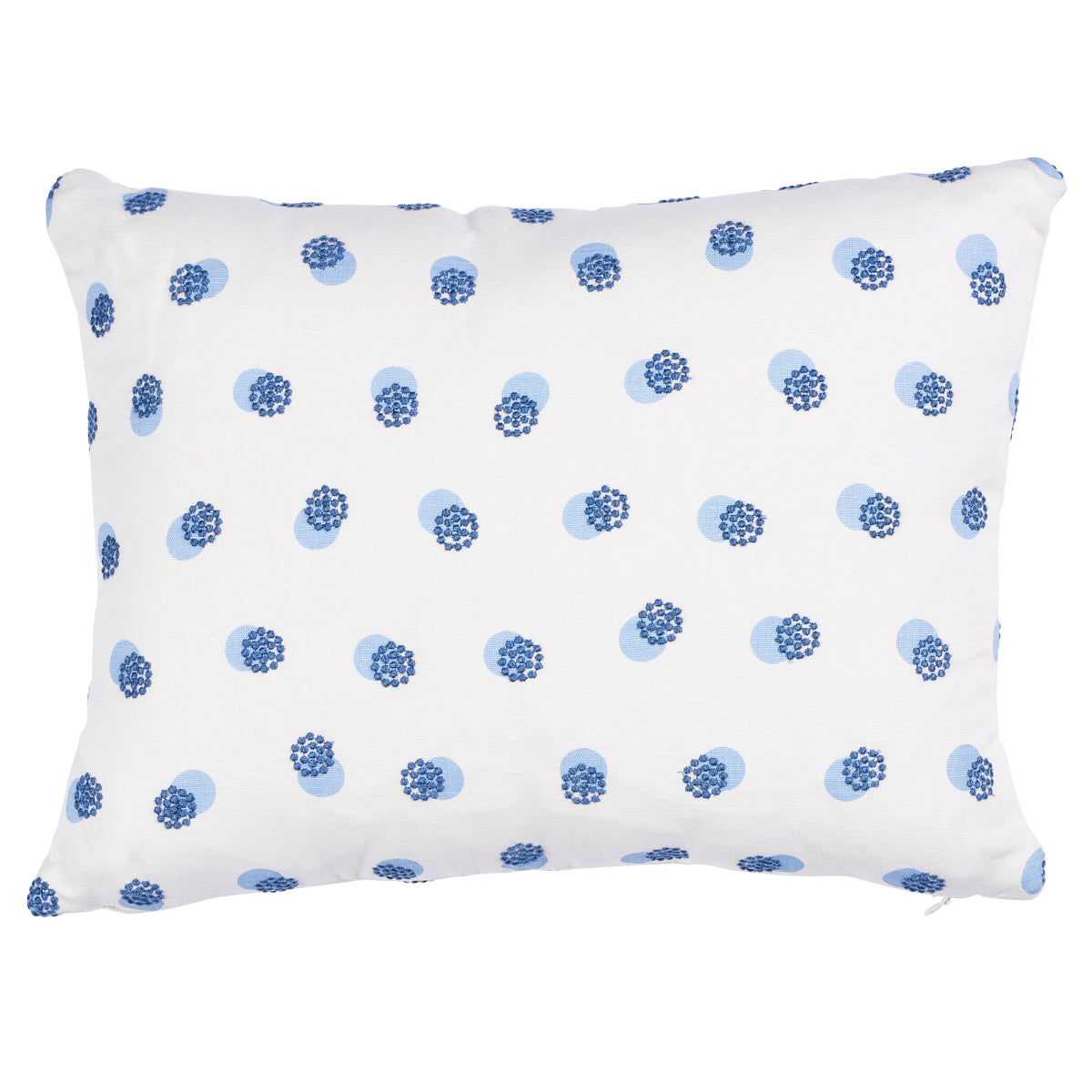 Taylor Embroidery Pillow | Blue on Ivory