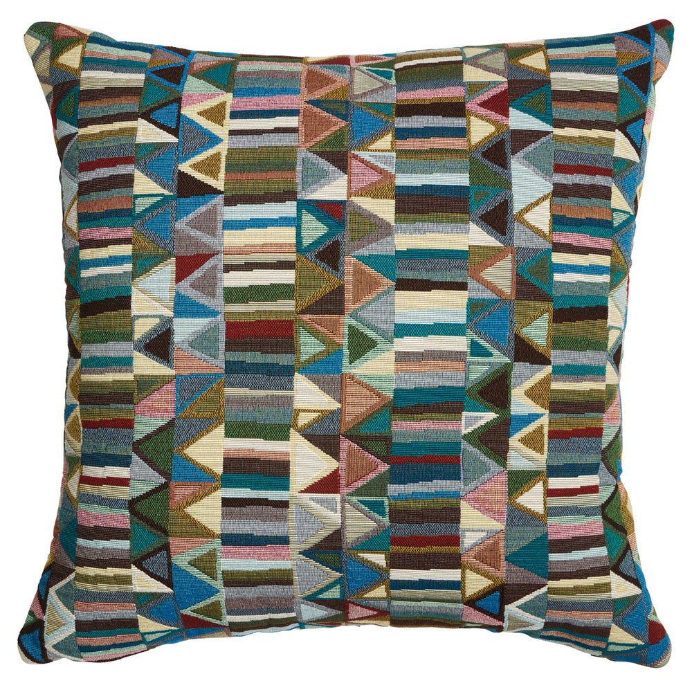 Bizantino Quilted Weave Pillow | Peacock