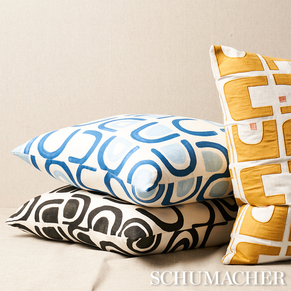 Den Applique Pillow | Ochre