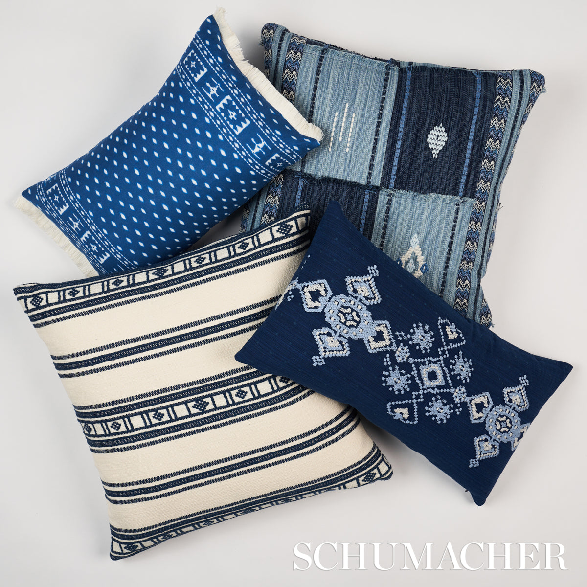 Aravali Patchwork Pillow | Denim and Indigo