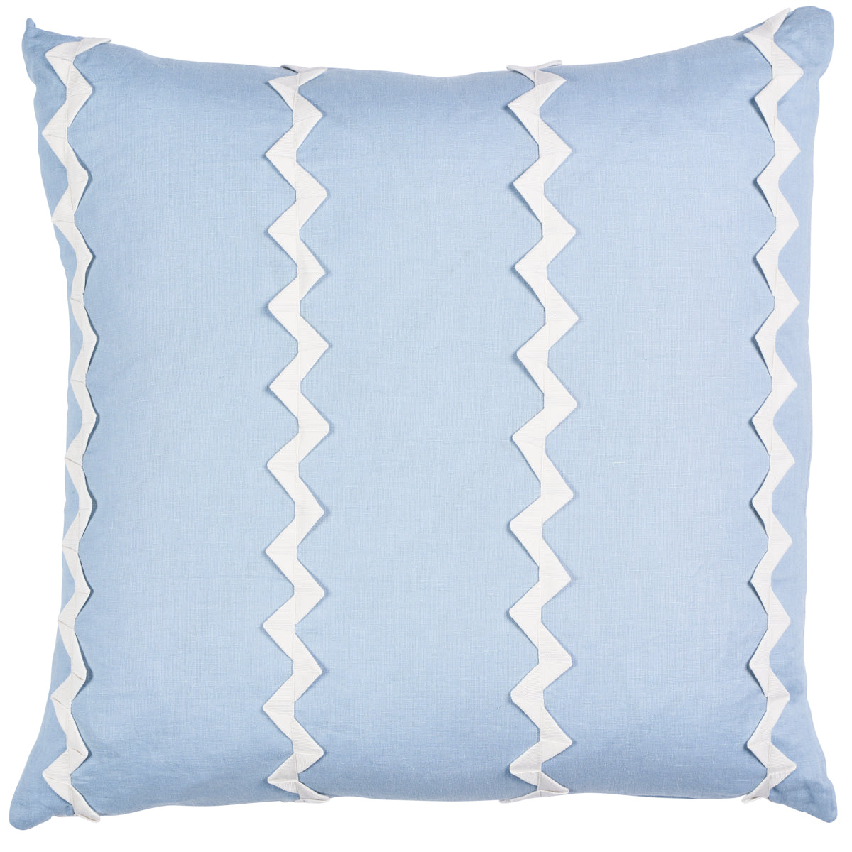 Lazare Pillow | Ivory on Chambray