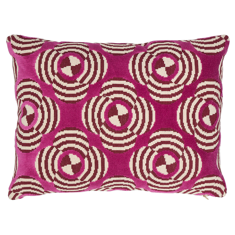 Le Moderne Cut Velvet Pillow | Magenta