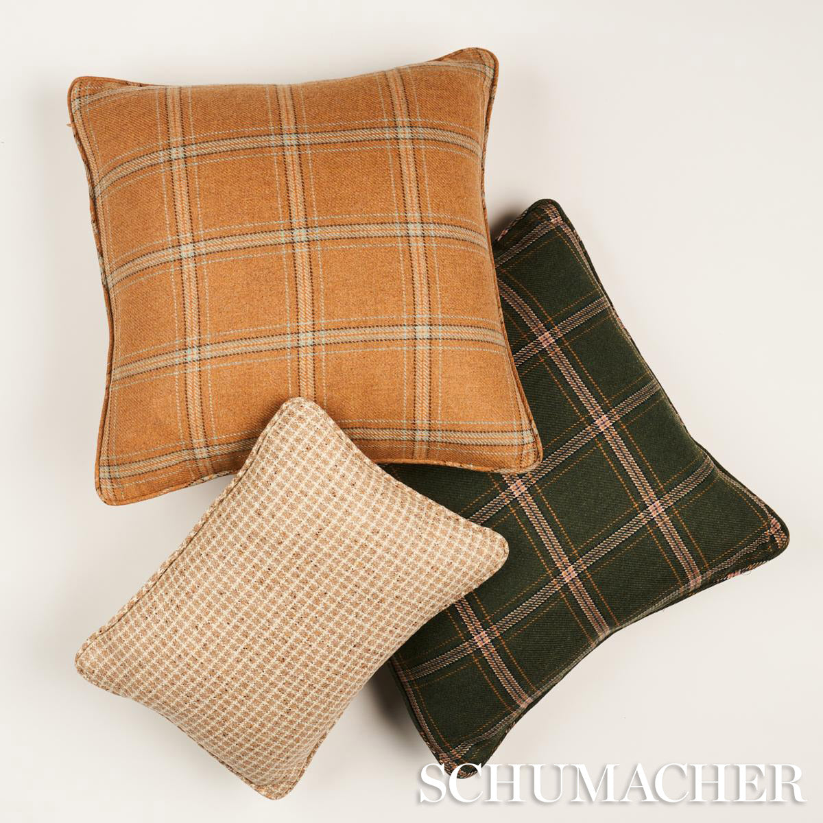 Blackburn Merino Plaid Pillow | Camel