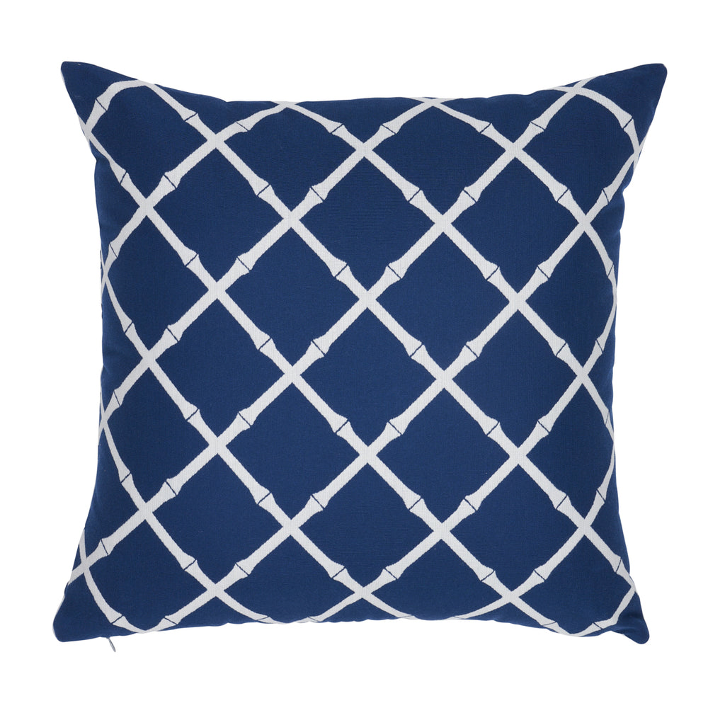 Bamboo Trellis I/O Pillow | Navy