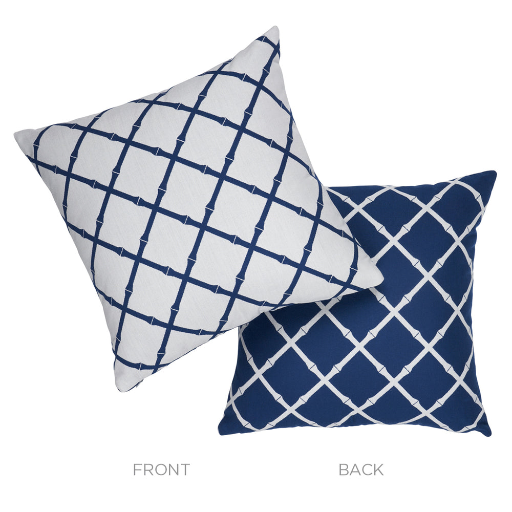 Bamboo Trellis I/O Pillow | Navy
