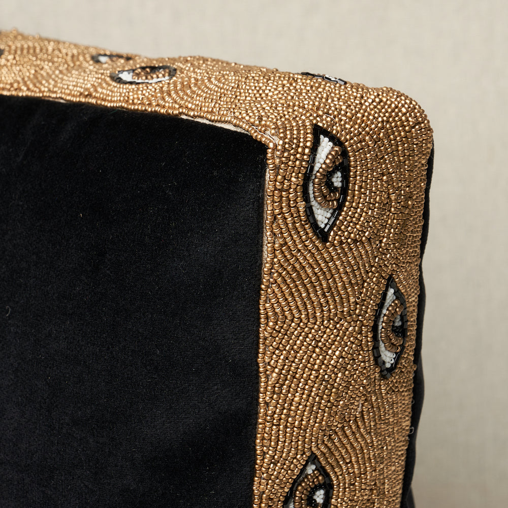 Mind's Eye Box Edge Pillow | Black