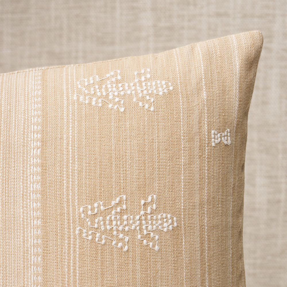 Nima Embroidered Pillow | Tan