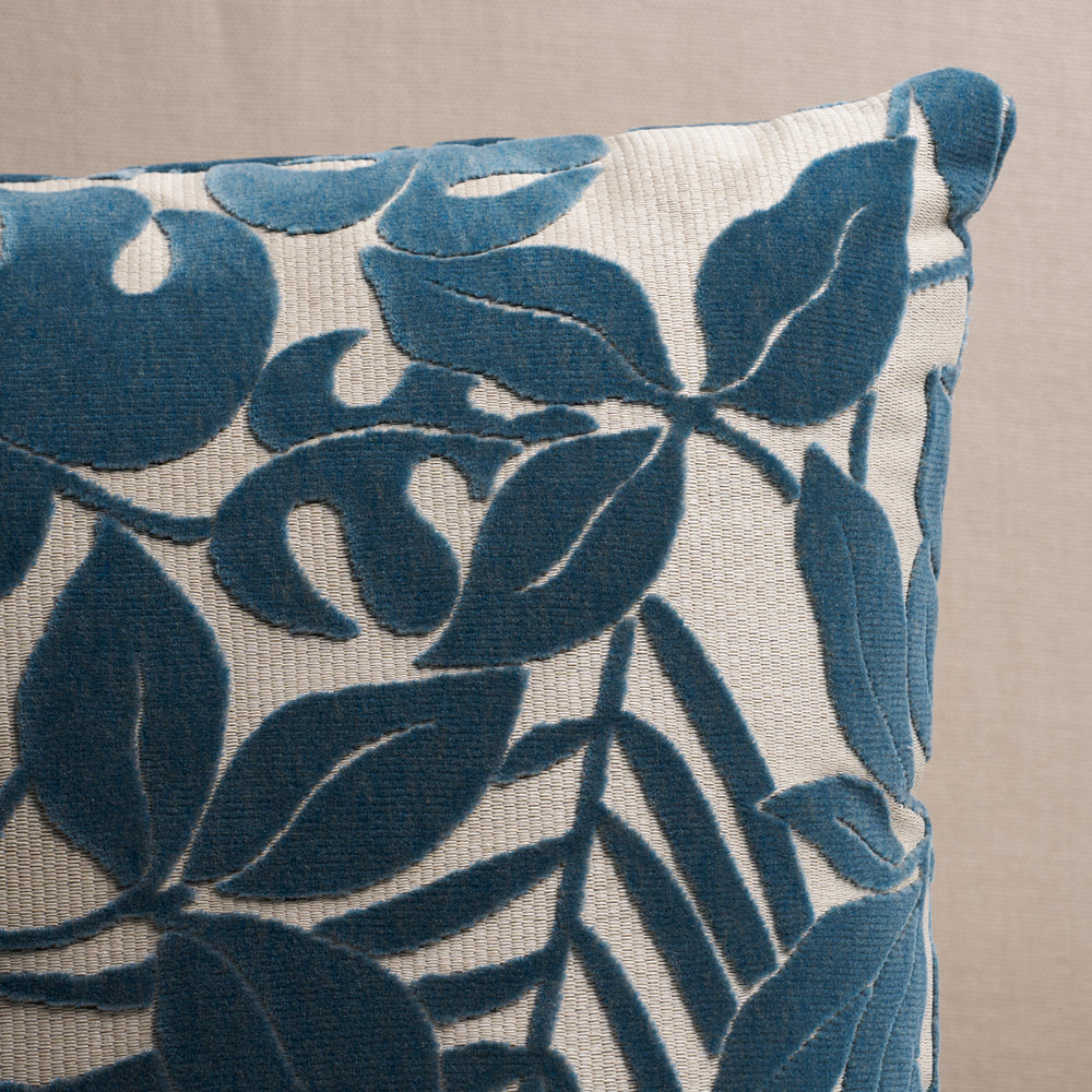 Miramar I/O Velvet Pillow | Cadet