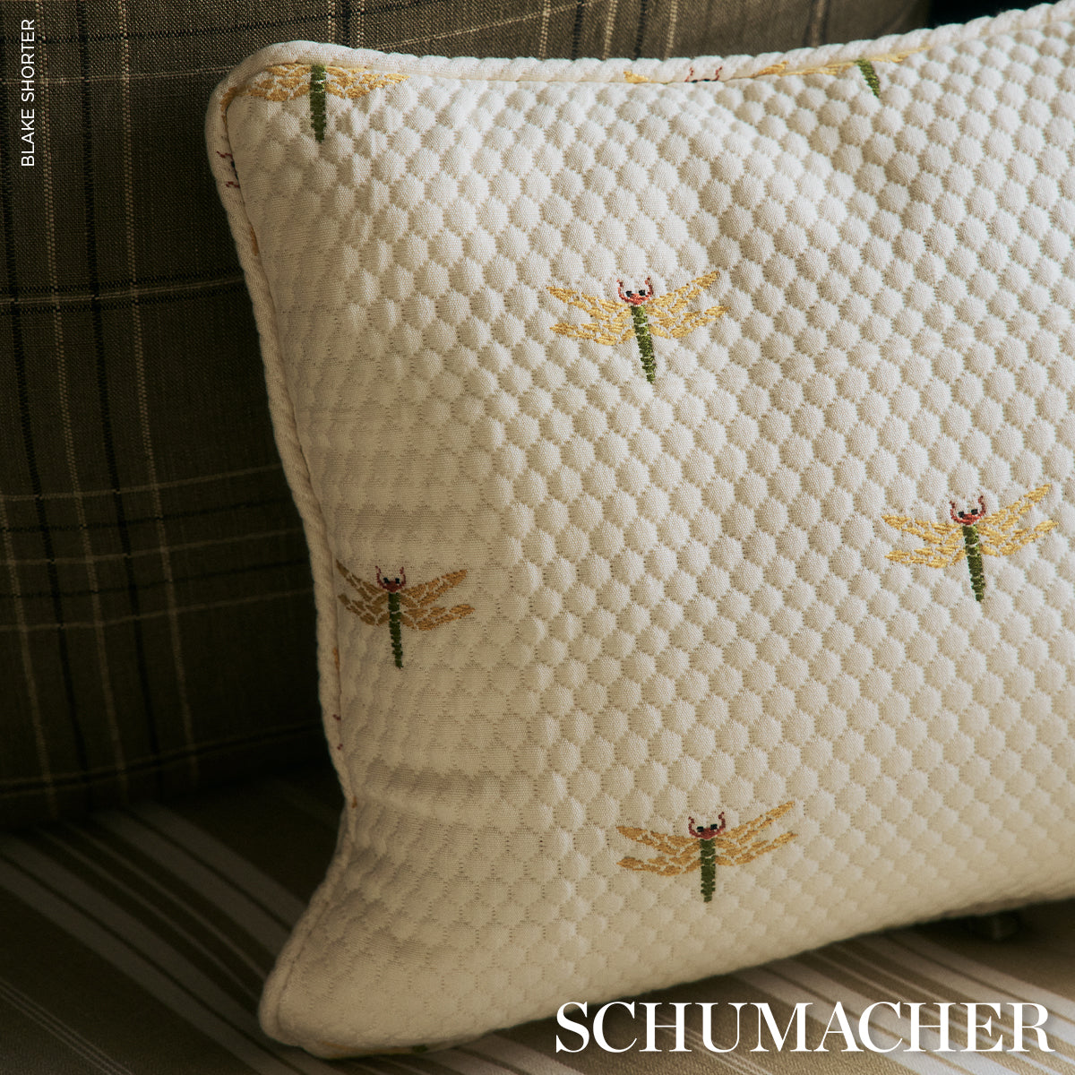 Dragonflies Pillow | Ochre