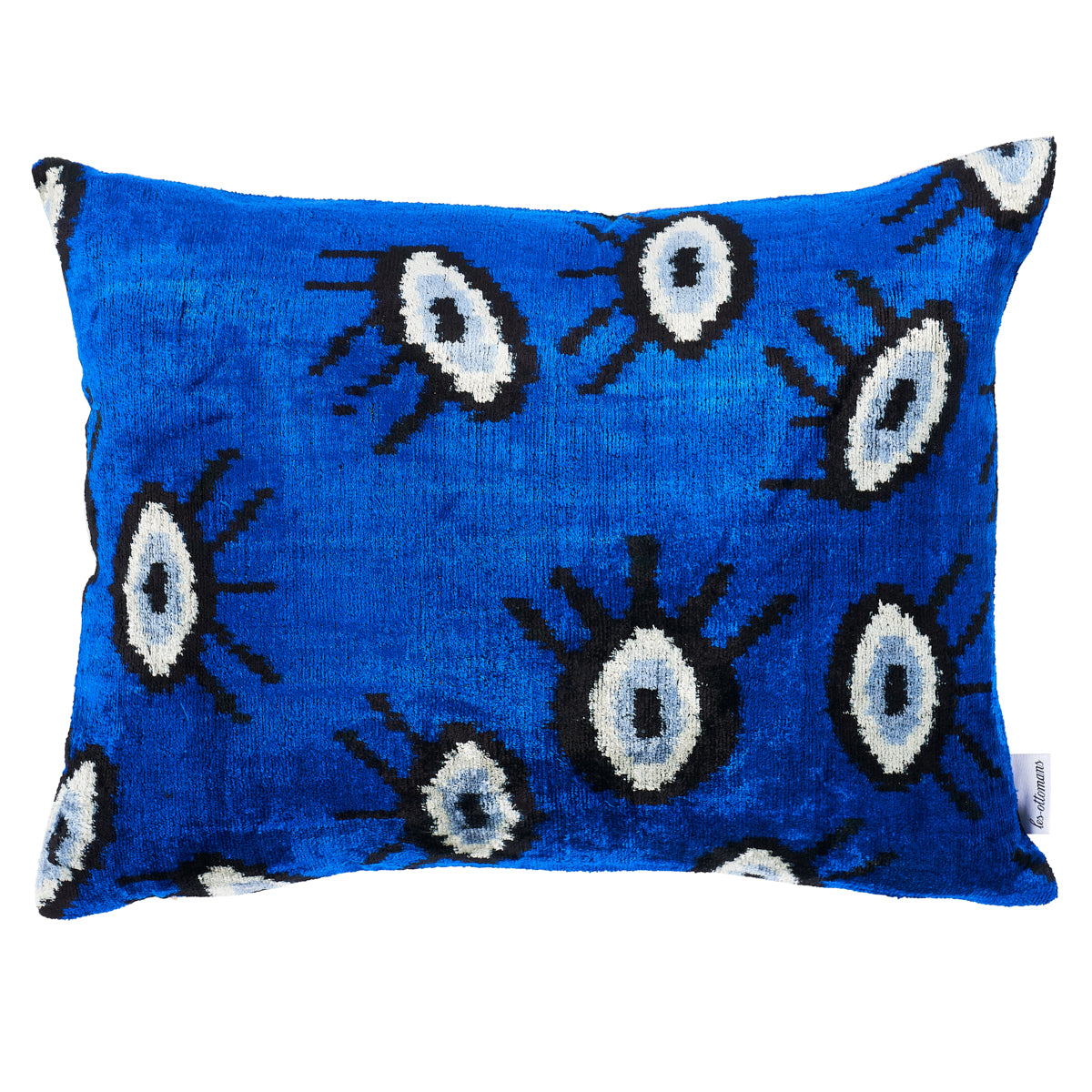 Bodrum Silk Velvet Pillow | Indigo