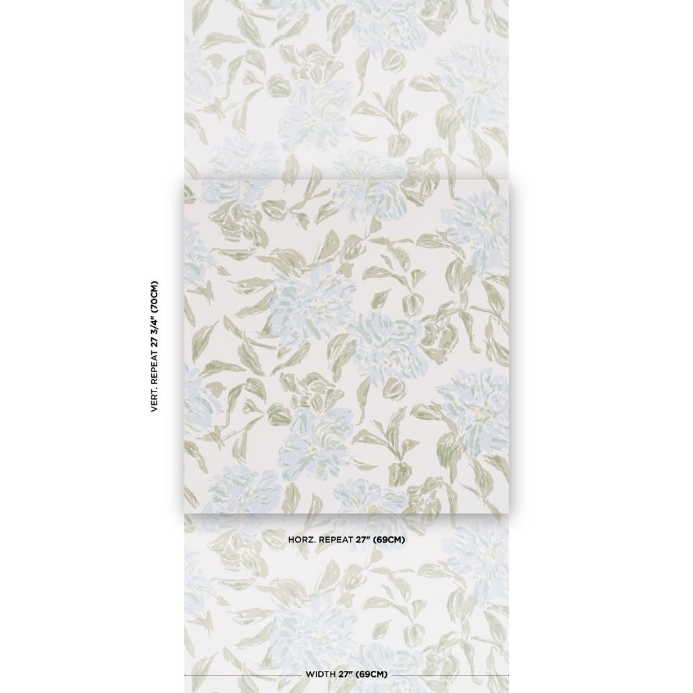 PEONY | Green & Soft Blue