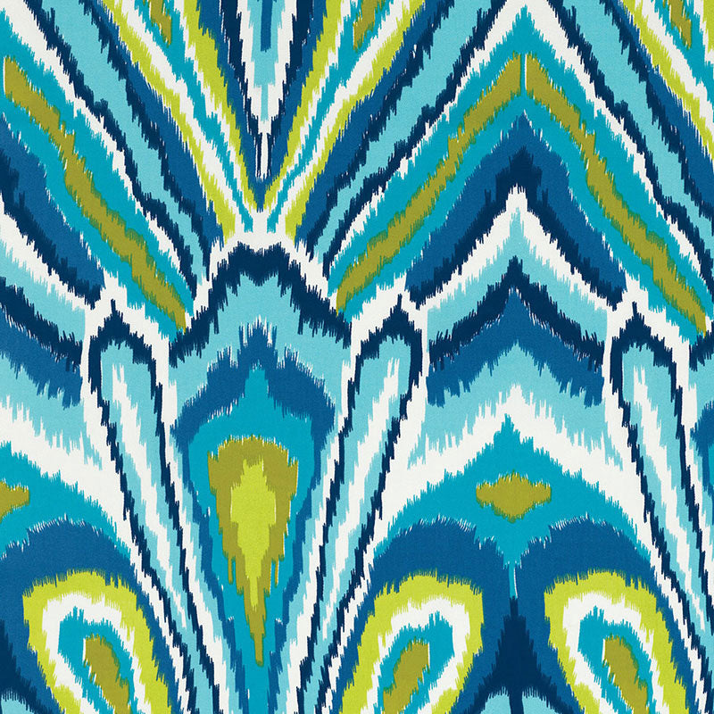 Peacock print indoor/outdoor | Pool